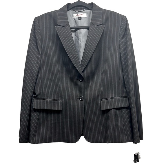 Tahari Arthur S. Levine | Striped Suit Jacket Grey “Howard” Size 18 - Picture 10 of 10